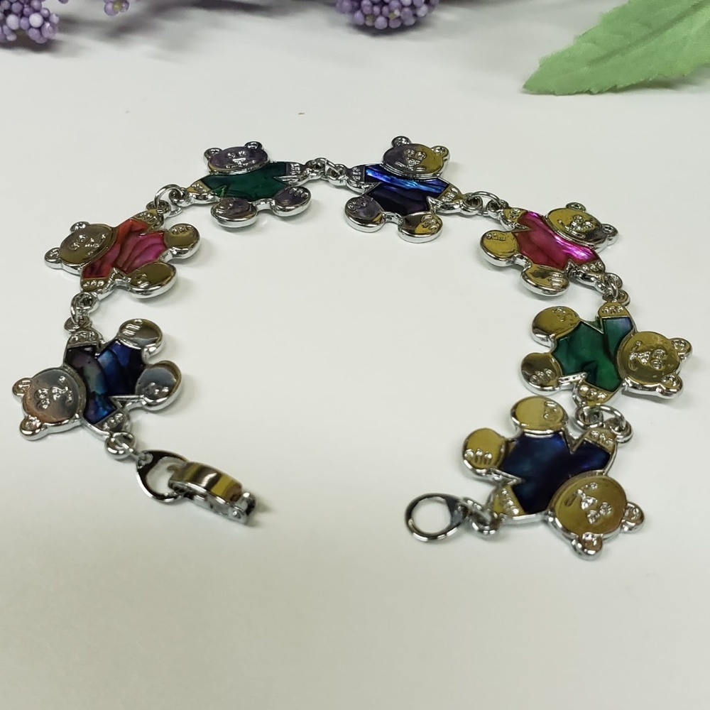 Paua Shell Teddy Bear Bracelets